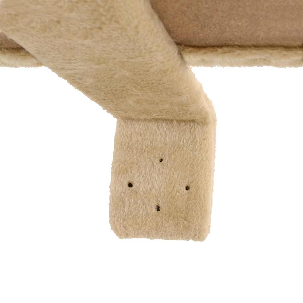 Arbre à chat mural en bois avec niche avec panier – Beige – 194 cm – vue 9