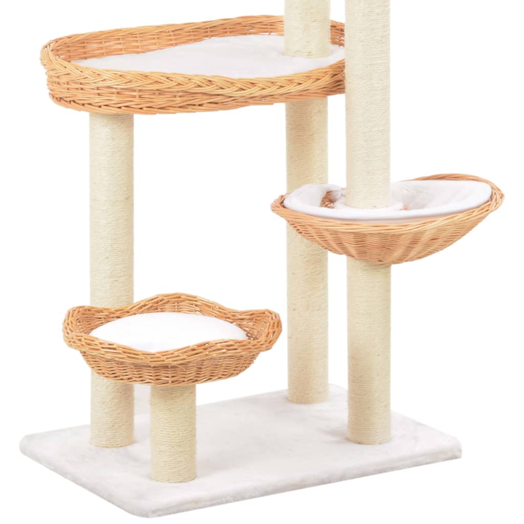 Arbre à chat en bois de saule avec 5 paniers – Naturel – 172 cm – vue 5