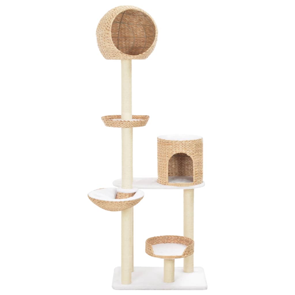 Arbre à chat XXL avec niche avec panier – Naturel – 180 cm