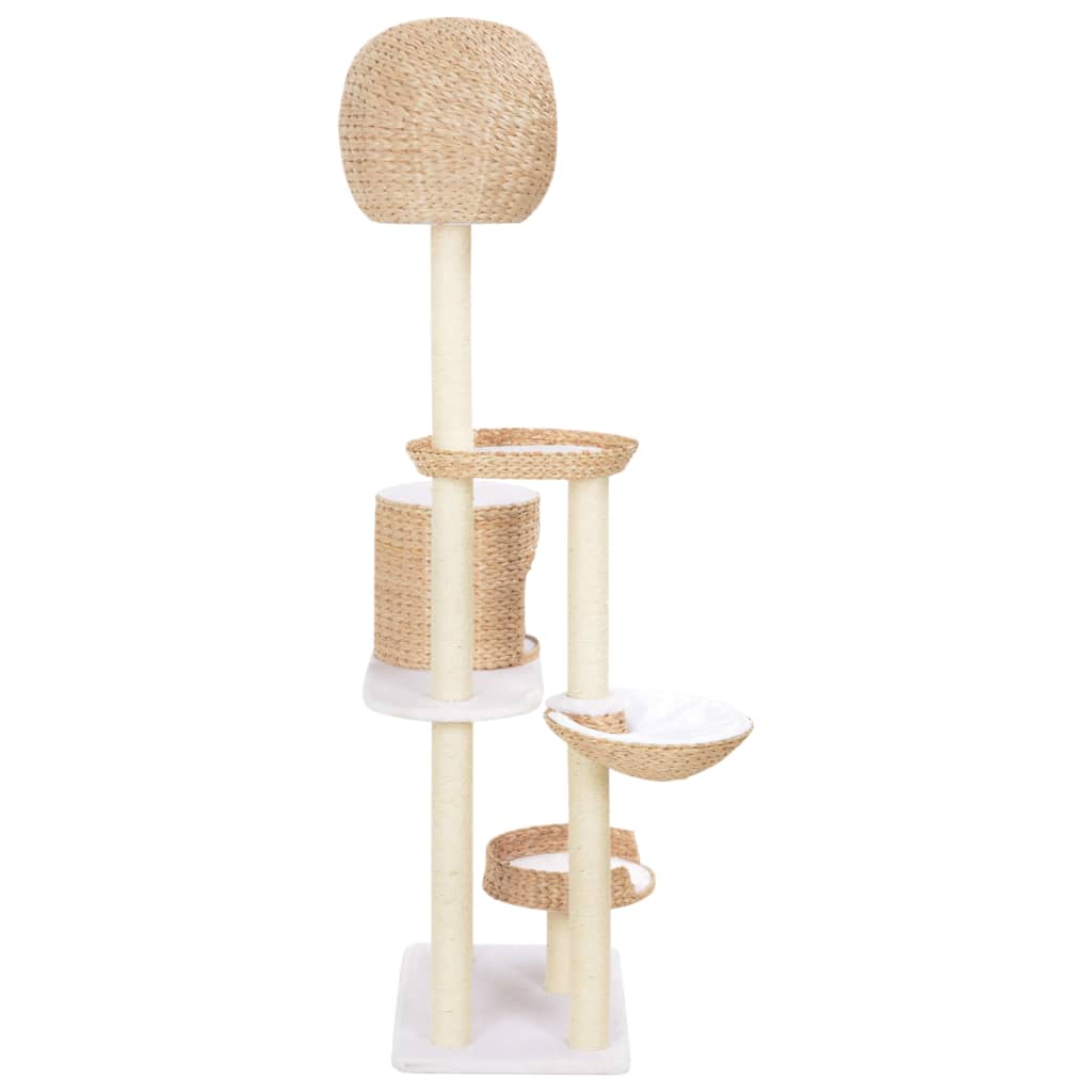 Arbre à chat XXL avec niche avec panier – Naturel – 180 cm – vue 2
