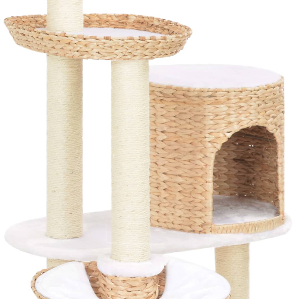 Arbre à chat XXL avec niche avec panier – Naturel – 180 cm – vue 4