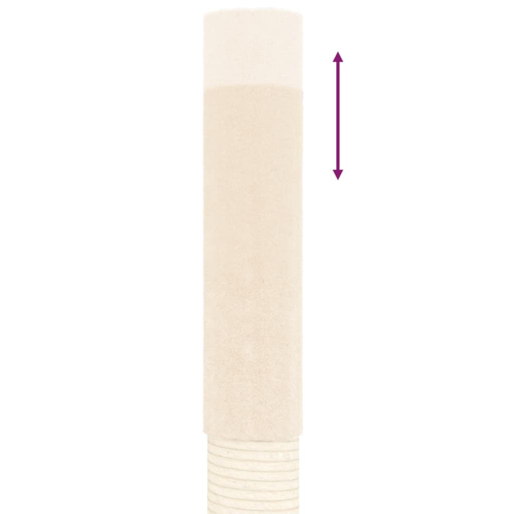 Arbre à chat sol-plafond en bois avec niche – Crème – 303 cm – vue 7
