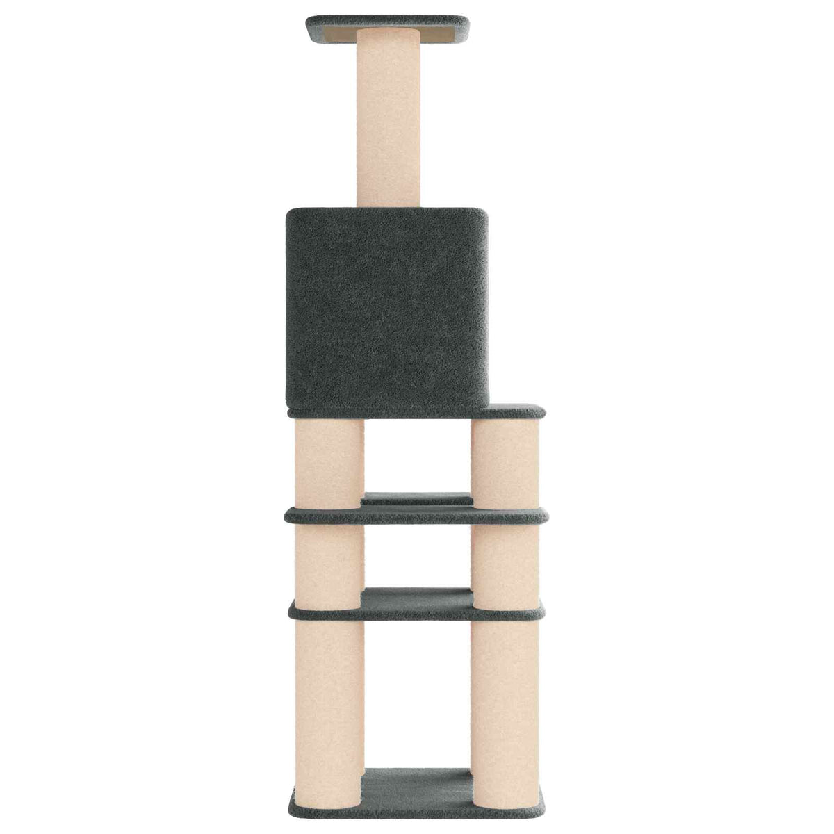 Arbre à chat XXL en bois – Gris foncé – 180 cm – vue 5