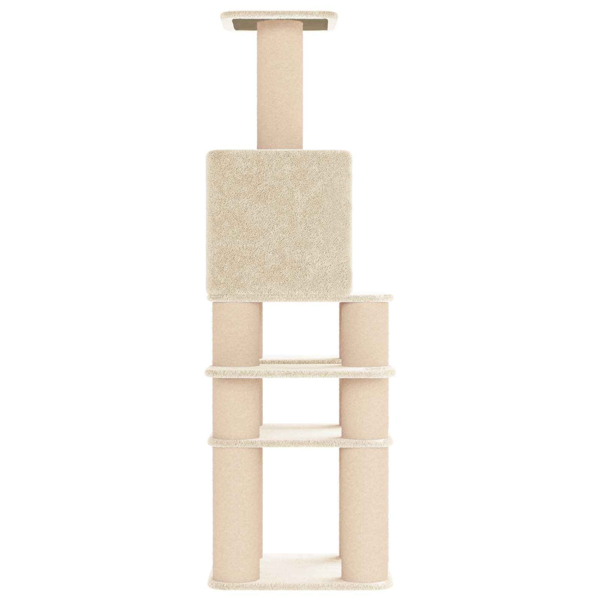 Arbre à chat XXL en bois – Crème – 180 cm – vue 5