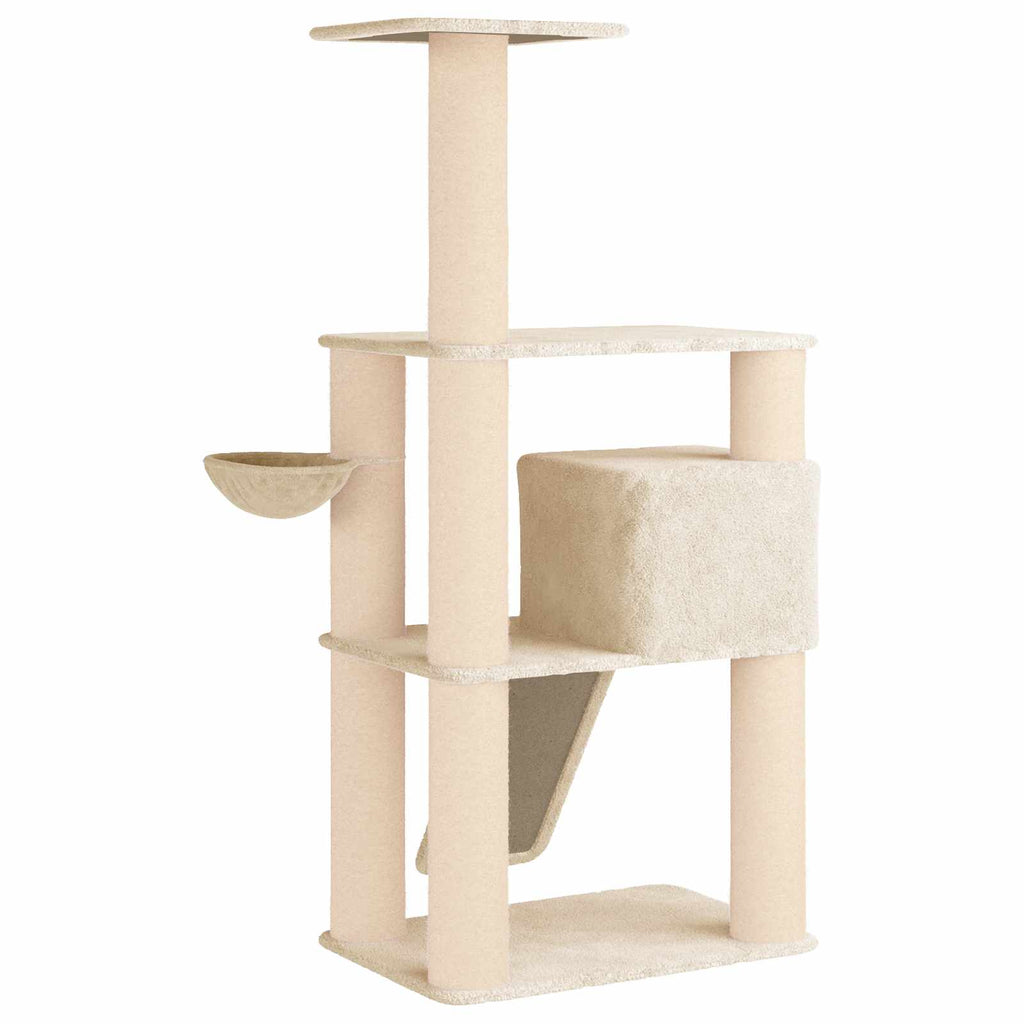 Arbre à chat en bois avec panier – Crème – 173 cm – vue 6