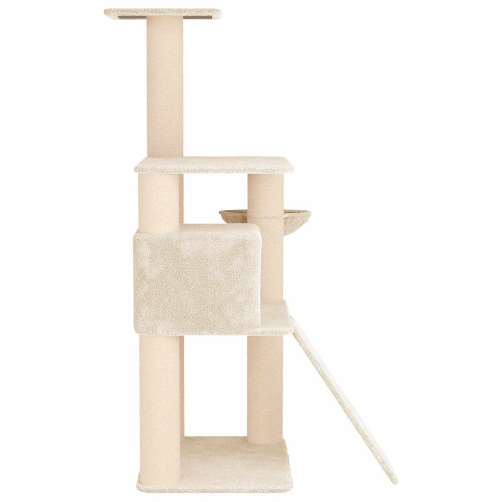 Arbre à chat en bois avec panier – Crème – 173 cm – vue 5