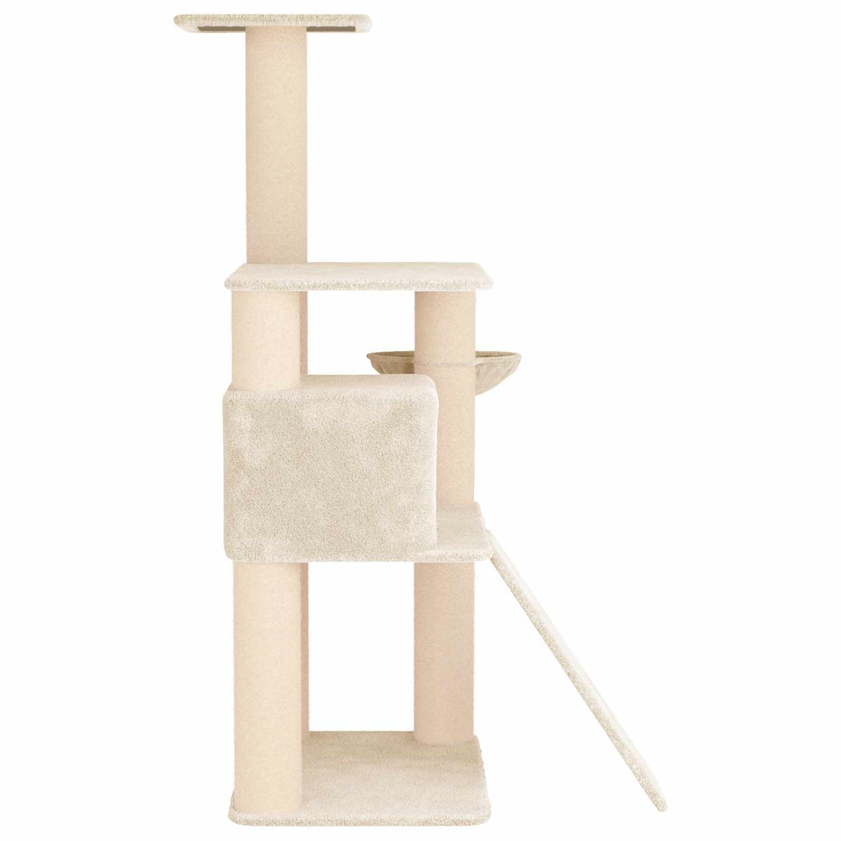 Arbre à chat en bois avec panier – Crème – 173 cm – vue 5